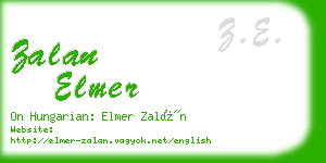 zalan elmer business card